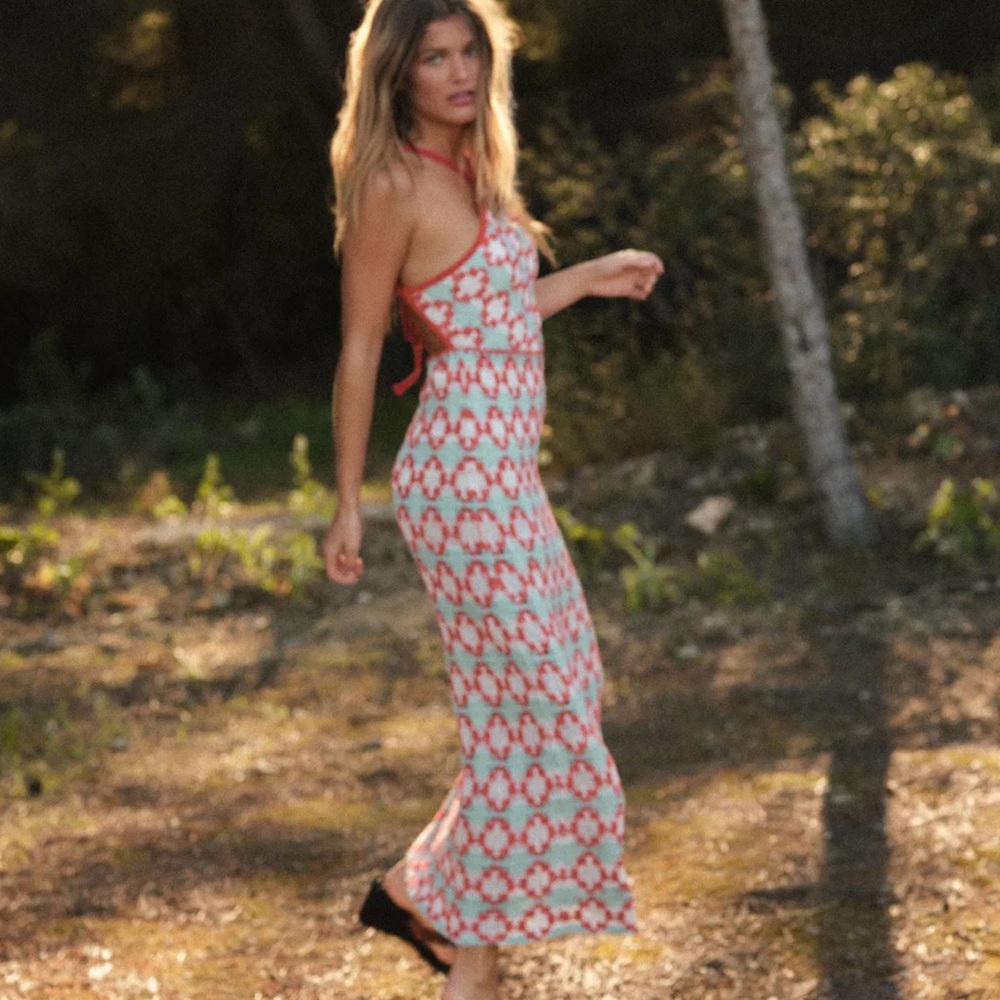NWT ZARA Knit Halter Dress | Multicolored | Large